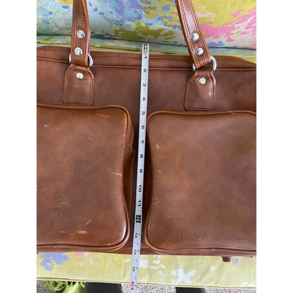 Vintage leather made in Korea for United States brown leather overnight briefcas - Picture 5 of 12